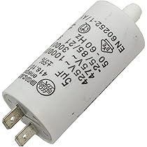 Condensador De Motor 50µF 400V Lumonic - Para Arranque Y Funcionamiento, Con Cable 35cm, Caja Plástico