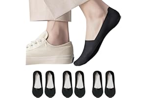 SHUDYEAR No Show Socks for Women, 6 Pairs Non Slip Invisible Boat Socks Ladies Pop Socks, Cotton Ultra Low Cut Liner Socks Ladies Trainer Sneaker Socks for Loafer Flats Boat Shoes Size 4-7…