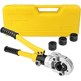 Snowtaros Pipe Crimping Pliers, TH16, TH20, TH26, TH32mm | Multilayer Hydraulic Crimping Tool with 360&deg; Swivel Head, for Alum