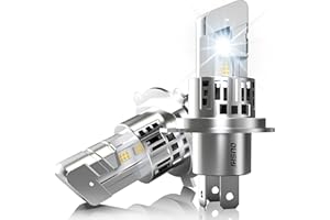 OUSHI +600% mehr Helligkeit H4 Halogen Lampe, 20000LM 12V 6500K Superhelle Weiß Halogen Scheinwerferlampe Glühbirne Abblendlicht (2 Lampen)