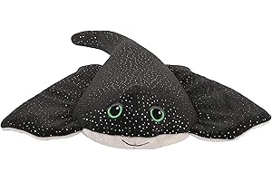 Warmies Heat Cushion/Soft Toy Manta Ray Millet Lavender Filling 35 cm 650 g, Black, 16926805
