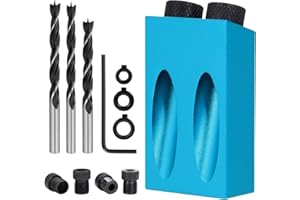 Kinsinder 14 Stück 15 ° Schrägloch Positionierer, Pocket Hole Jig Kit, Schrägloch Bohrschablone, Locher Locator Schrägloch Positionierer Taschenloch Jig Kit