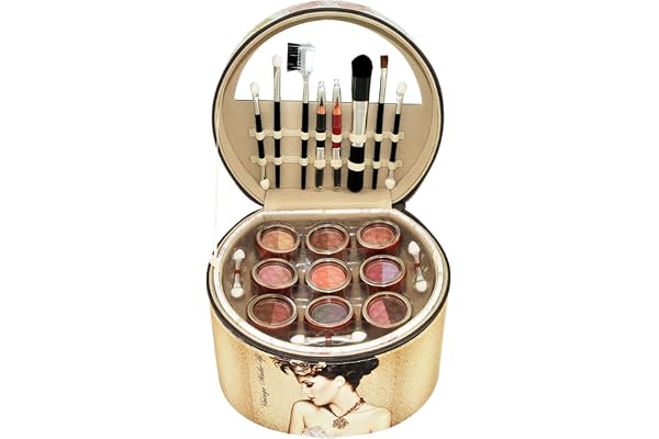 GLOSS ! Mallette de Maquillage - Coffret Beauté - Palette de Maquillage - Mat et Brillant - Coffret Cadeau Originale pour Femme, Anniversaire, Fête des Mères, Noël, Saint-Valentin - GOLD