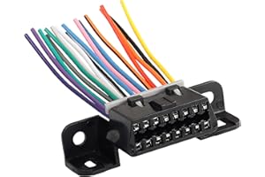 XMSJSIY Cavo di prolunga con connettore femmina OBD2 a 16 pin, cablaggio fisso OBD2 assemblato, cavo per presa cruscotto, connessione auto elettrica con cavi colorati per diagnostica auto