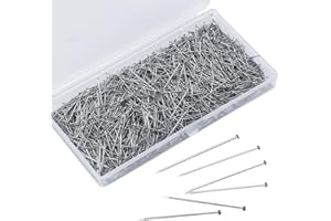 EHUIHUAN 2000 Pezzi Spilli da Sarta 26mm, Acciaio Inossidabile Spilli, Spilli per Cucito Utilizzato per Cucito e Altri Lavori Artigianali