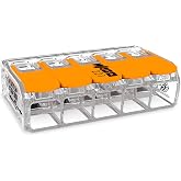 10 x Wago 221-415 5-wire connection terminal with lever 0.2-4 qmm small | Terminals for 0.2-4mm&sup2; cables, small transparent de