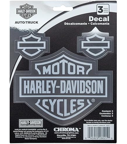 Harley-Davidson Rugged Textured Bar & Shield Logo Decal - Black 4 1/2 x 5 3/4