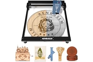AENBUSLM T1-80W PRO incisore laser, 10W macchina taglio laser 400mm/s incisione laser alta precisione 0,01mm, laser engraver cutter con incisione rimovibile per legno/acrilico/metallo/carta/pell