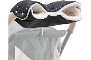 Lonimia Kinderwagen handwärmer Handschuhe,Kinderwagenmuff mit Fleece Innenseite,Kinderwagenhandschuhe,Universalgröße handmuff für Kinderwagen Wasserfest Winddicht für Kinderwagen Buggy