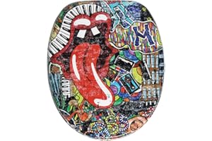 Sanilo Sedile WC, grande scelta di belli copriwater da legno robusto e di alta qualità (Graffiti)