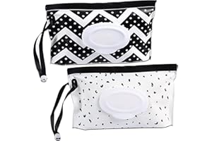 2pcs Sacs de Lingettes Humides pour Bébés Boîtes à Lingettes Humides avec Couvercle Distributeur Portable de Poche pour Lingettes Boîte de Mouchoirs Réutilisable Conteneur de Lingettes Humides