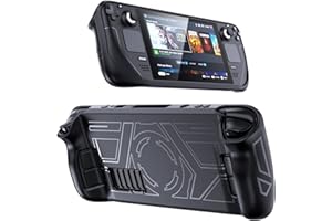 Custodia Cover Protettiva per Steam Deck, SOOMFON Custodie Antiurto Guscio per Steam Deck, Morbido TPU Antigraffio Protezione Completa Robusta Custodia Antiscivolo per Console, Nero