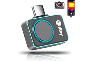 INFIRAY Xinfrared P2 Pro Cámara térmica con lente macro magnética, 9g Cuerpo totalmente metálico, rango de medición -20 °C~600 °C, resolución de 25 Hz 256X192, para Android Type-C 9. 0 and above