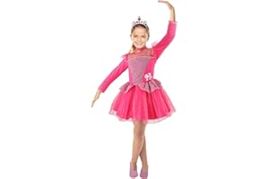 Ciao- Barbie Principessa Ballerina Costume Travestimento Bambina Originale (Taglia 4-5 Anni), Rosa, 11660.4-5