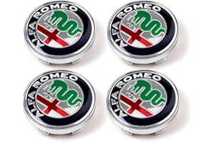 DZPFDC 4 Pièces Cache-moyeux pour Alfa Romeo Tonale 60MM,Cache Moyeu Centre De Roue,Capuchons de Moyeu de Roue,Capuchons de Moyeu Central, Accessoires Voitures,A