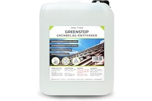 TerraDomi 5 Liter Greenstop für 1500m² I Grünbelagentferner 1:50 Konzentrat gegen Flechten und Algen I Dach- und Steinreiniger I effektiver Fassadenreiniger | A.K.B. …