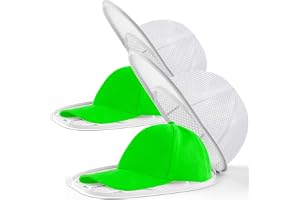 Coopache Support Lave Casquette Lave Vaisselle Nettoyage Lavage de Chapeau de Baseball Machine à Laver Sac Filet Linge pour Casquette de Baseball (Blanc Lot de 2)