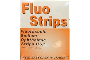 SPORTS WORLD VISION 300 Bandelettes Fluo Bandelettes Ophtalmiques Colorées de 1 mg de Fluorescéine Sodique U.S.P Bio Glo Fluorets