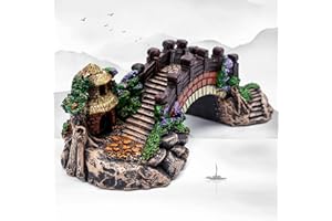 AMJKEJI Fish Tank Decorations Accessories Pet Supplies Fish Aquatic Pets Aquariums Accessorie Aquarium Décor Ornaments Artificial Bridge Model