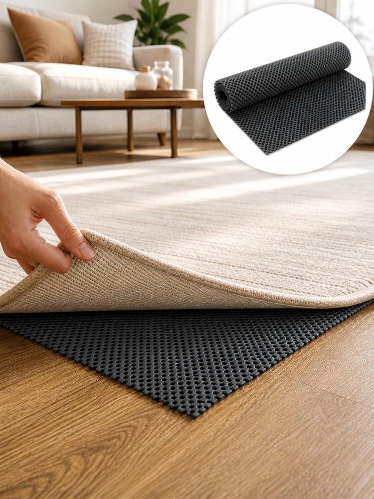 Beylini Halı Kaydırmazı 45x125 CM Yıkanabilir Altı Kaydırmaz Halı Sabitleme Masa Örtüsü Çekmece İçi Araç Zemin, Antrasit, 45 x 125 CM