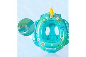 APTOFUN Aufblasbarer Dinosaurier-Schwimmring für Kinder mit integrierter Wasserpistole, extra Dickes PVC (0,25 mm), für Spaß im Pool und am Strand