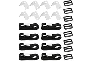 GIONAR 8 Sets Pool Aufroller Aufrollvorrichtung Zubehör mit Haltebänder Klammern, Klammern für Poolabdeckung, Befestigungsbänder für Fahrbares Aufrollsystem für Fahrbar Solarfolie