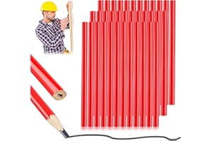 Onsolo Carpentry Pencil 36 Pack Work Pencils for Builders Construction Marking Pencil 175MM Builders Joiners Pencil with Hard Black Lead Tracer Scribe Tool for Woodworking Carpenters