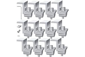 HUBATTERIK 12Stk 30mm Solarmodul Halterung Solar Z Halter Solarmodulhalterung Solarpanel Solarhalterungen für Solaranlage Modul Montage mit Installationswerkzeug