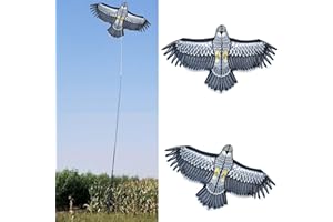 Richolyn Cerf-Volant Anti-Oiseaux, Effaroucheur À Oiseaux, Kit Anti-Oiseaux Epouvantail avec Yeux Réfléchissants, Épouvantail À Oiseaux pour Oiseaux pour Jardin Et Ferme