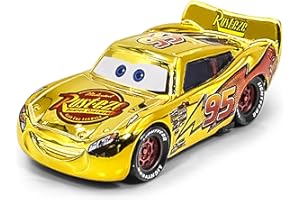 Siphus Voiture Cars, Jouet Cars, Voiture de Course Enfant, Flash Autos, Jouet Véhicule comme Cadeaux Anniversaire pour Garçons et Filles de 4 Ans et Plus (Or)