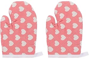SOLUSTRE Kinder Backen Handschuhe 2Pcs Kinderofen Ofen Schnitth?he Hitzebest?ndige Ofenhandschuhe Küche Schnitthuhn Nicht- Slip- Backen Doppelofenhandschuhe