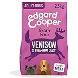 Edgard & Cooper Crocchette Cani Adulti, Cibo Secco Senza Cereali Mangime Naturale 2.5kg Cervo & Anatra Fresco, Ipoallergenico