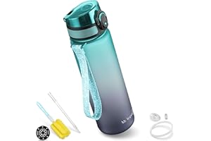 My Vesperbox Minny – butelka na napoje dla dzieci, zabezpieczona przed wyciekiem, 350 ml, 500 ml, 750 ml, ze słomką lub sitkiem, lekka butelka na wodę z tritanu, bez BPA, do przedszkola, szkoły