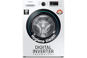 Samsung 8 kg, 5 Star, Digital Inverter, Motor, Fully-Automatic Front Load Washing Machine (WW80T4040CE1TL, Hygiene Steam, Whi