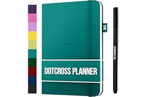 AGENDA B5 DOTCROSS (Pianificatore proiettile) di Scribbles That Matter - Half Bujo Half Planner - Aggiungi in modo creativo concentrazione, produttività e salute mentale nella tua vita - Acqua