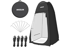 IPEB Tente de douche portable Pop Up, tente de camping, vestiaire, noir, avec sac de transport, 1,2 x 1,9 m, vestiaire d'intimité, toilettes, vestiaire, activités de plein air, plage, road trip, camping