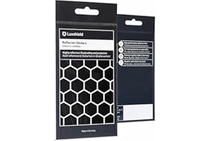 Luxshield Juego de Adhesivos Reflectantes Hexágonos para Bicicleta Scooter Cochecito - reflectores Bicicleta - reflectores niños