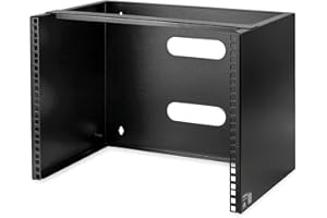 StarTech.com 8U Wall Mount Patch Panel Bracket - 13.75 inch Deep - 19" Patch Panel Rack for Shallow Network Equipment- 80lbs Capacity (WALLMOUNT8)