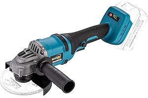 KATSU TOOLS KATSU FIT-BAT 21 V bezszczotkowa akumulatorowa szlifierka kątowa 115 mm 125 mm wąski korpus, 3 prędkości, do cięcia, szlifowania i polerowania, baterie nie są dołączone 102619