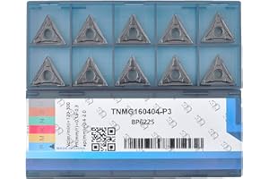 CDBP Insertos de Carburo de CNC TNMG160404 TNMG331 - mecanizado universal de acero, plaquitas de torneado -recubrimiento TiN, 10 piezas