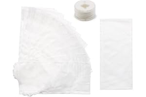 AMONENZ 50 Pieces Quick Water Soluble Baits Bag, PVA Bait Bags for Fishing, Carp Fishing Tackle Accessories, with 20m Water Soluble Line for Solid Bait Fishing