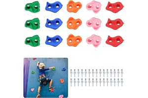 jiuzcare Escalada Set para NiñOs Piedras De Escalada Interior/Exterior para NiñOs Climbing Stones Coloreados para Una Superficie De Escalada Super Capacidad De Carga Children's Climbing Grips