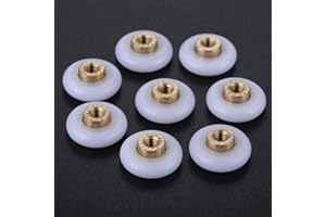 Without brand KF-Wheels 8pcs Bain Douche Porte Rouleaux/Runners Roues 18mm Dia Poulies Roue de Remplacement for boîtiers Cabines de Douche Runner