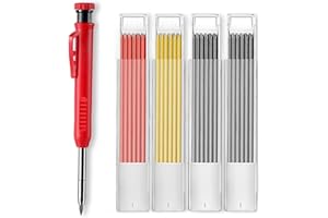 ‎ZENITHFAST ZenithFast Tieflochmarker SET,Zimmermannsbleistift,1 Tischler Bleistift&24Tieflochmarker Bleistift Schreinerei,Baubleistift Handwerker Bleistif-Geeignet für Zeichenwerkzeuge&DIY Schreinerei ﻿