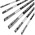 Genixart Angular Paint Brushes Set, 6 Pcs Angled Paintbrushes for Acrylic Oil Watercolor Gouache Painting, Premium Nylon Hair Angle Shader Brush for Art Beginners and Artist Professionals