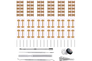 WEFINEST 139 STK Korrektur Eingewachsene Zehennägel Kit, Atmungsaktive Zehennagel Patch, C Pads für Zehennagel Korrektur, Professionelle Maniküre-Werkzeugset zur Schmerzlinderung, Nagelpflege