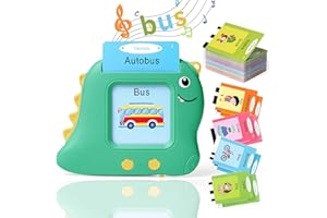 Felly Schede Flash Cards Parlanti Italiano, Dinosauri Giochi Educativi Stimolare Linguaggio 1 2 3 4 Anni, Giocattoli di Apprendimento per Bambini, Gioco Montessori Regalo per Ragazzi Ragazze
