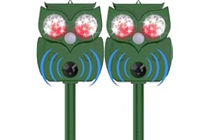 HONCOUMICO Katzenschreck Ultraschall 2 Stück, Tiervertreiber Katzenschreck für Garten zur Wirksamen Abwehr von Katzen und Anderen Tieren, Schützen Sie Ihren Garten vor Wilden Katzen