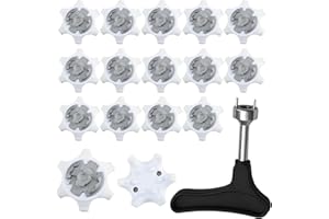 Anti Deslizamiento Clavo para Zapato de Golf Bootoow Fácil Recambio Tacos para Zapatos de Golf 16pcs Pinchos para Zapatos de Golf 1pcs Llave de Tacos de Zapato de Golf