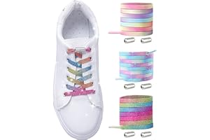 MLLTECH Elastische Schnürsenkel Ohne Binden | Elastische Schnürsenkel kinder Erwachsene - Gummi Schnürsenkel Schuhbänder Schnellverschluss Schnürsenkel Ohne Binden mit Metallkapsel für Sneaker, Laufschuhe